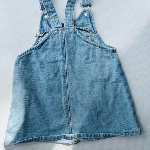 Zara Kids Denim Overalls Dress For Girls - Picture 3 of 9